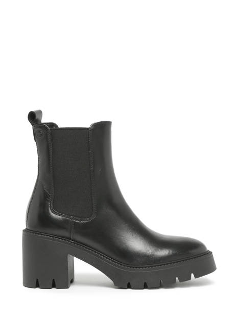 Chelsea Boots à Talon En Cuir Tamaris Noir accessoires 41