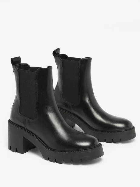 Chelsea Boots à Talon En Cuir Tamaris Noir accessoires 41 vue secondaire 3