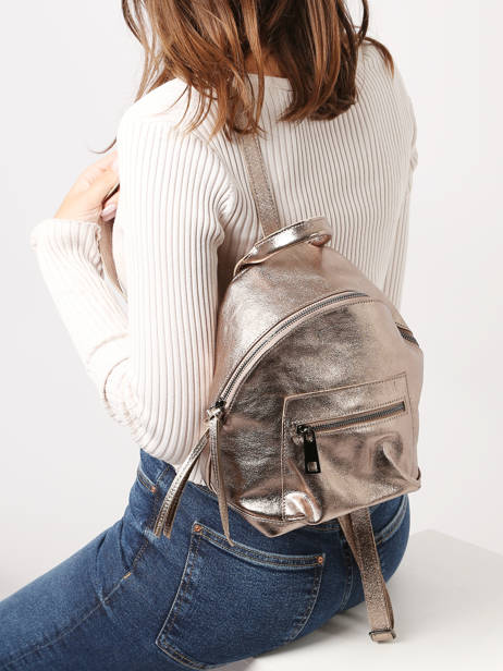 Sac à Dos Nine Cuir Milano Marron nine NI23066 vue secondaire 2