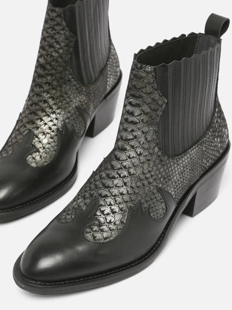 Santiags à Talon En Cuir Myma Noir accessoires 6746 vue secondaire 1