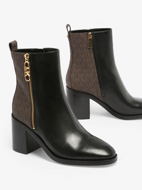 Bottines à Talon Regan En Cuir Michael kors Noir accessoires F3RGME8L vue secondaire 3