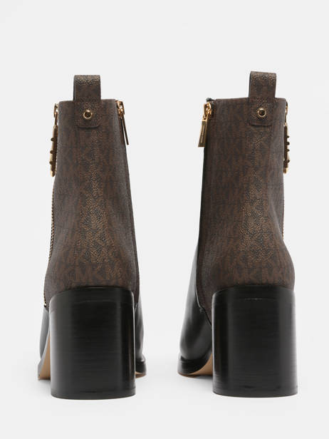 Bottines à Talon Regan En Cuir Michael kors Noir accessoires F3RGME8L vue secondaire 4