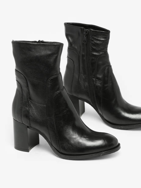 Bottines à Talon En Cuir Mjus Noir accessoires P26206 vue secondaire 3