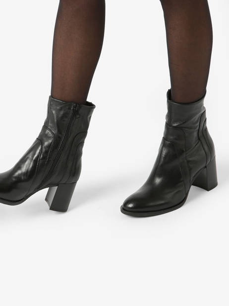 Bottines à Talon En Cuir Mjus Noir accessoires P26206 vue secondaire 2