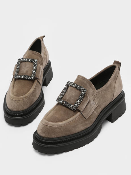 Mocassins En Cuir Alpe Gris accessoires 27261121 vue secondaire 1