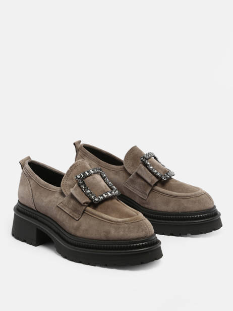 Mocassins En Cuir Alpe Gris accessoires 27261121 vue secondaire 4