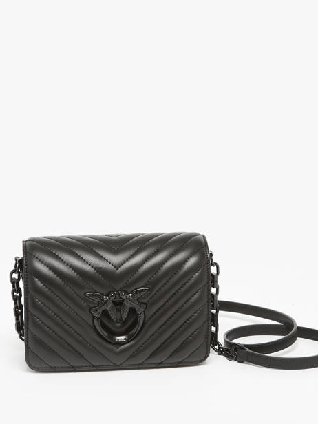 Sac Bandoulière Love Bag Quilt Cuir Pinko Noir love bag quilt A0VM vue secondaire 2