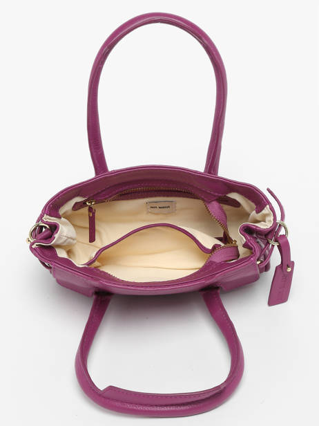 Sac Bandoulière Madeleine S Art Déco Cuir Paul marius Violet la suite art deco MADEXART vue secondaire 3