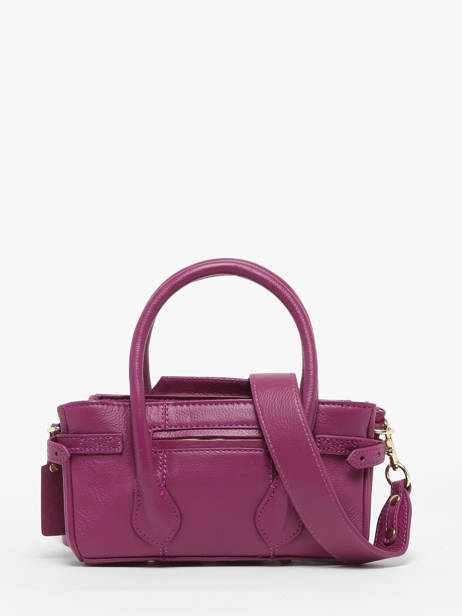 Sac Bandoulière Madeleine S Art Déco Cuir Paul marius Violet la suite art deco MADEXART vue secondaire 4