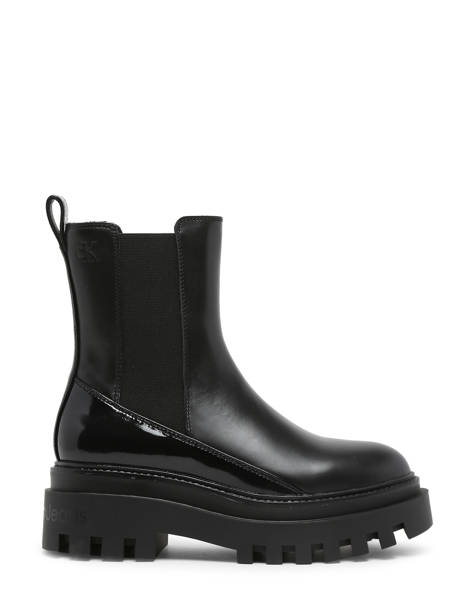 Boots En Cuir Calvin klein jeans Noir accessoires 12860GT