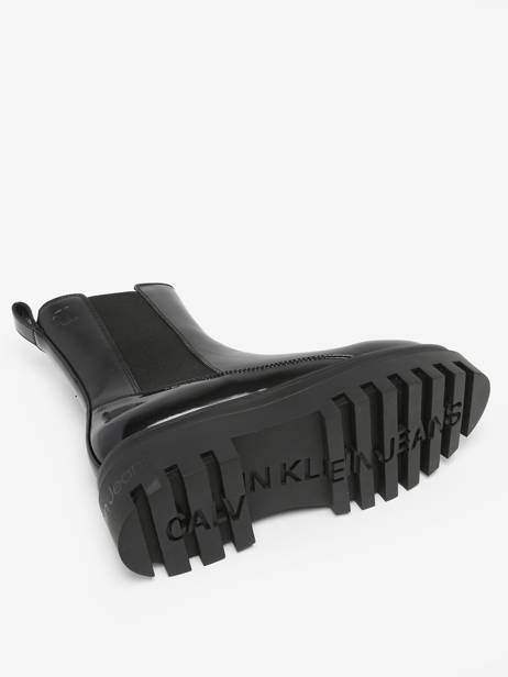 Boots En Cuir Calvin klein jeans Noir accessoires 12860GT vue secondaire 1