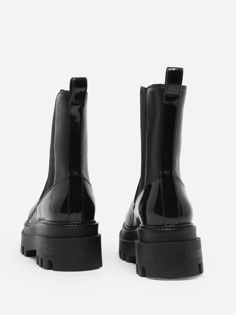 Boots En Cuir Calvin klein jeans Noir accessoires 12860GT vue secondaire 4