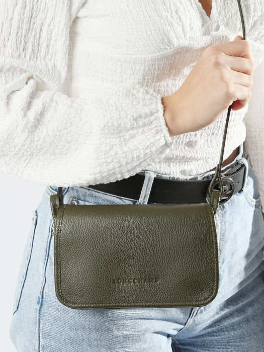 Longchamp Le foulonné Clutches Green