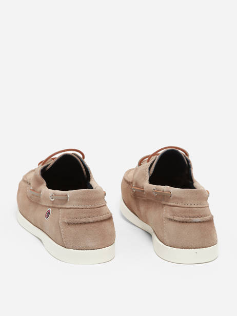 Boat Shoes In Leather Serge blanco Beige men CHA2108A other view 3