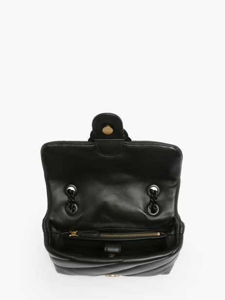 Sac Bandoulière Love Bag Puff Cuir Pinko Noir love bag puff A1JO vue secondaire 3