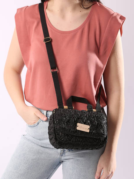 Sac BandouliÃ¨re Clematite Woomen Noir clematite WCLE02 vue secondaire 1
