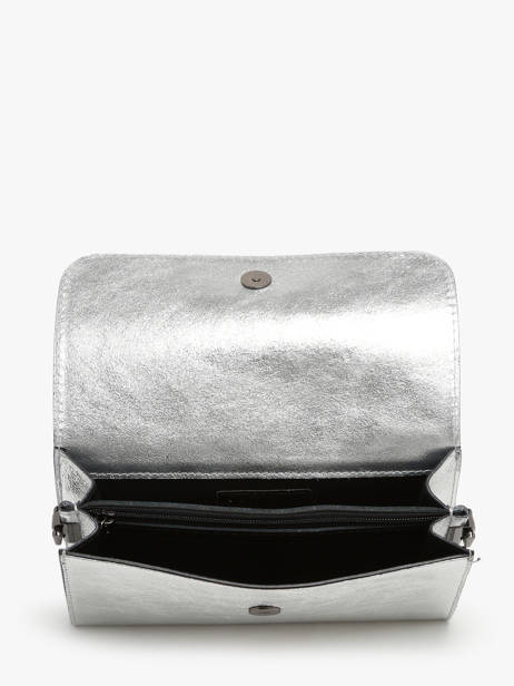 Sac Bandoulière Nine Cuir Milano Argent nine NI23064N vue secondaire 3
