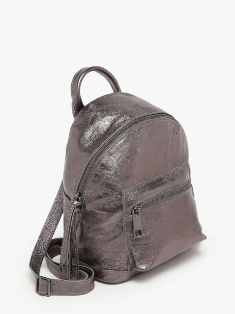 Sac à Dos Nine Cuir Milano Gris nine NI23066 vue secondaire 2