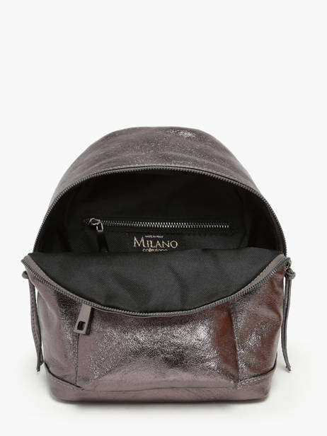 Sac à Dos Nine Cuir Milano Gris nine NI23066 vue secondaire 3