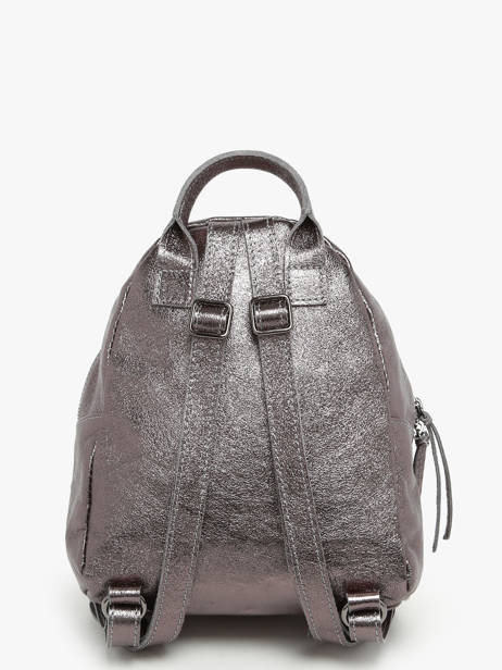 Sac à Dos Nine Cuir Milano Gris nine NI23066 vue secondaire 4