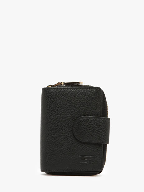 Portefeuille Cuir Crinkles Noir caviar 14277