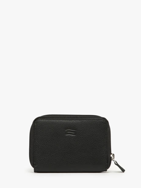 Portefeuille Cuir Crinkles Noir caviar 15041