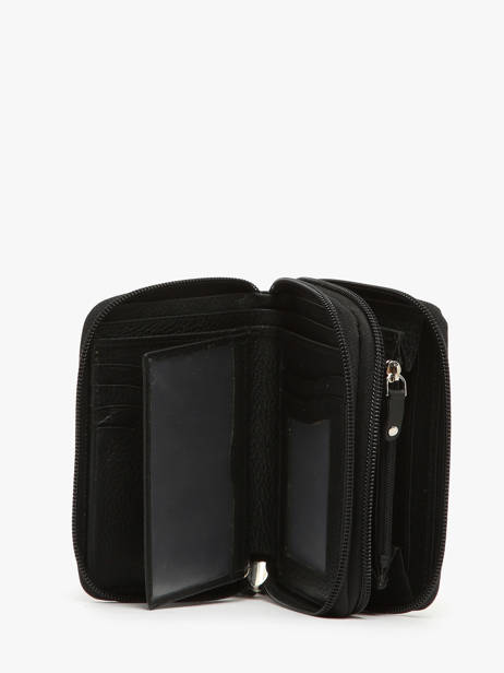 Portefeuille Cuir Crinkles Noir caviar 15041 vue secondaire 1