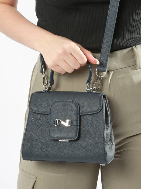 Sac Bandoulière Mini Duras Cuir Nathan baume Bleu ines 4 vue secondaire 1