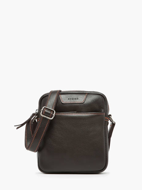 Medium Leather Foulonné Crossbody Bag Etrier Brown foulonne EFOU729M