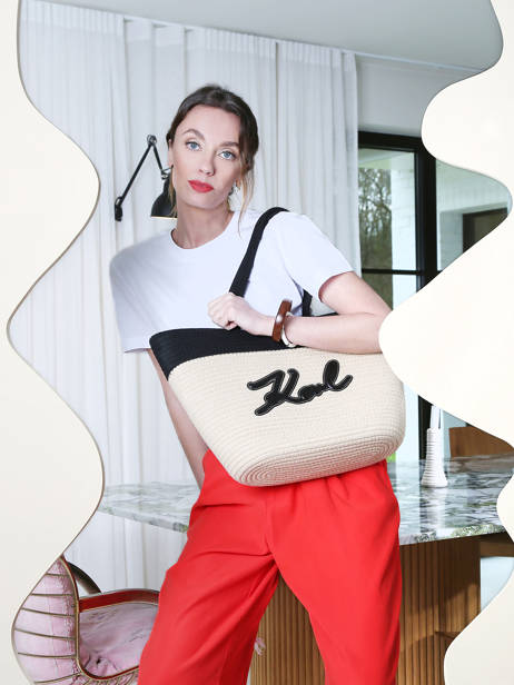 Sac Porté épaule K Signature Karl lagerfeld Noir k signature 240W3071 vue secondaire 5