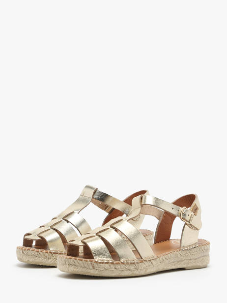 Sandales En Cuir Toni pons Or accessoires EMMA vue secondaire 4