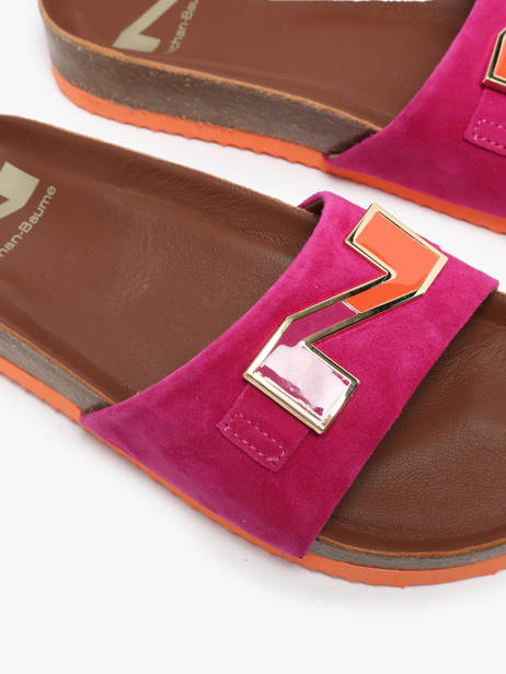 Mules En Cuir Nathan baume Rose accessoires 241N70 vue secondaire 1