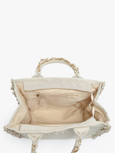 Shoulder Bag Logo Shopper Cotton Pinko Beige logo shopper A1X1 other view 3