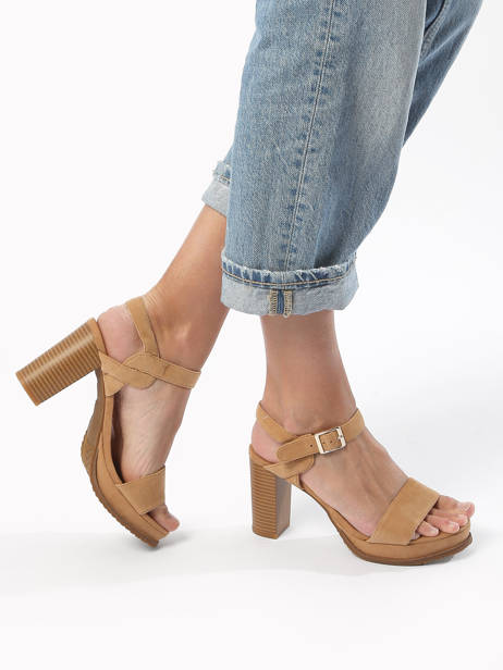 Sandales à Talon Jain En Cuir Mam'zelle Marron women CSG1H03 vue secondaire 2