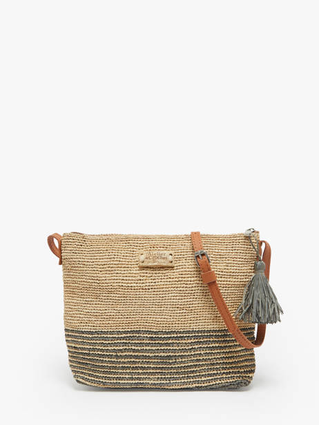 Crossbody Bag L'atelier Du Crochet Raphia Le voyage en panier Beige l'atelier du crochet AM753