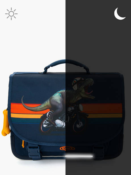 Satchel 2 Compartments Lily Boys Stones and bones Blue boys B other view 5