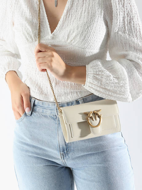 Crossbody Bag Love Bag Icon Leather Pinko Beige love bag icon A0F1 other view 1