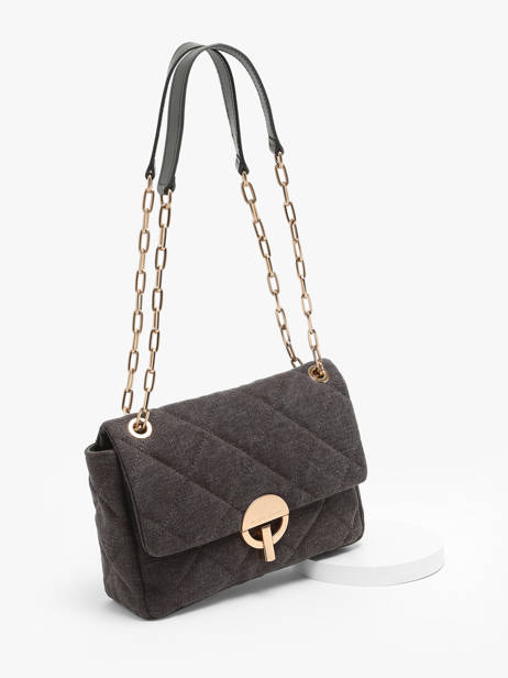 Grand Sac Bandoulière Moon En Lin Vanessa bruno Gris moon 70V40329 vue secondaire 2