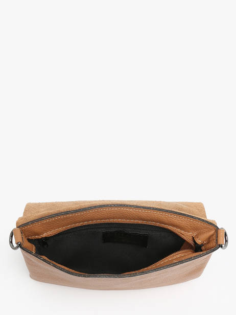 Sac BandouliÃ¨re Caviar Cuir Milano Marron caviar CA22112 vue secondaire 3
