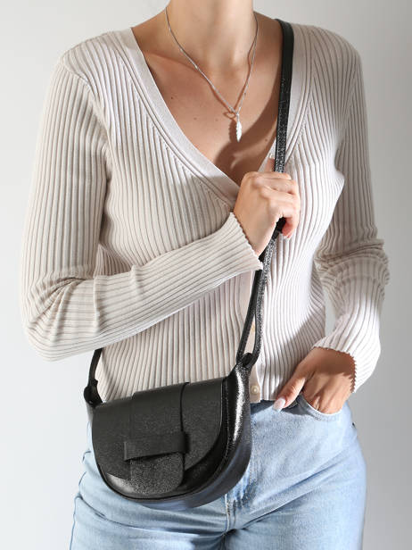Sac Bandoulière Nine Cuir Milano Noir nine NI24064 vue secondaire 1