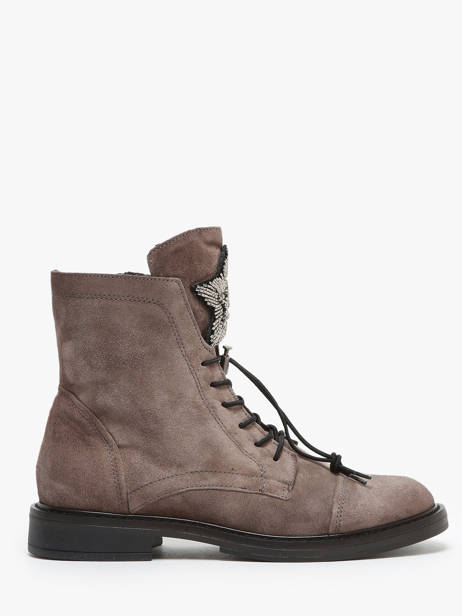 Bottines En Cuir Mjus Gris accessoires T81209