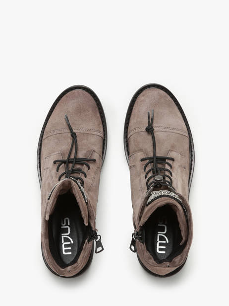 Bottines En Cuir Mjus Gris accessoires T81209 vue secondaire 4