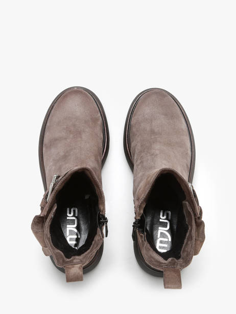 Bottines En Cuir Mjus Gris accessoires L44201 vue secondaire 4