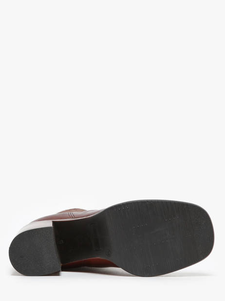 Bottines à Talon En Cuir Mjus Marron accessoires P96225 vue secondaire 5