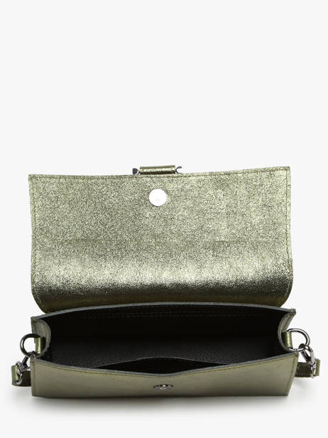 Sac PortÃ© Ã©paule Nine Cuir Milano Vert nine NI24066 vue secondaire 3