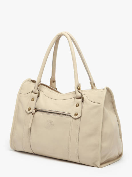 Sac Shopping  Cow Cuir Basilic pepper Beige cow BCOW31 vue secondaire 2