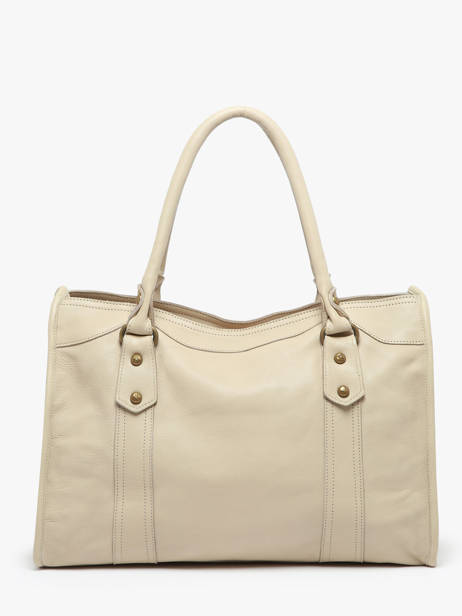 Sac Shopping  Cow Cuir Basilic pepper Beige cow BCOW31 vue secondaire 4
