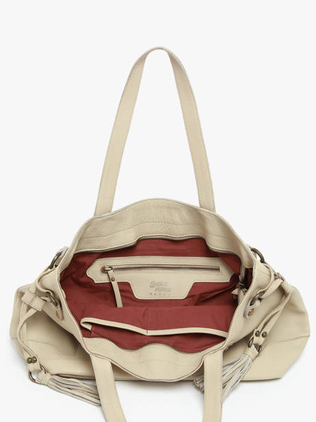 Sac Porté épaule Cow Cuir Basilic pepper Beige cow 155N vue secondaire 3