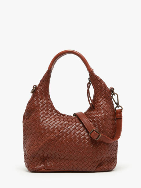 Sac Bandoulière Parma Cuir Basilic pepper Marron parma BPAR03 vue secondaire 4