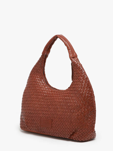 Sac Porté épaule Parma Cuir Basilic pepper Marron parma BPAR02 vue secondaire 2